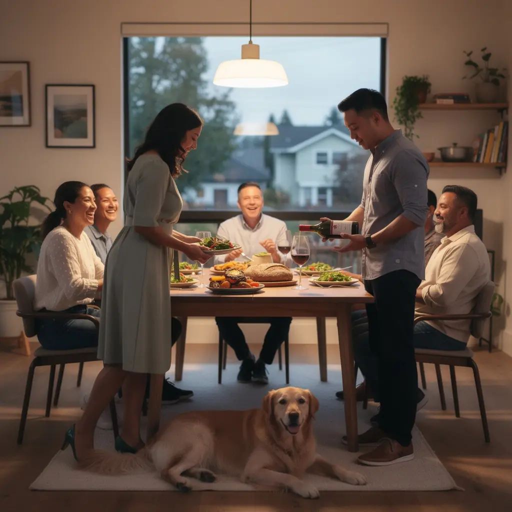 Zdjęcie przytulnego mieszkania do wynajęcia z widokiem na zieleń.