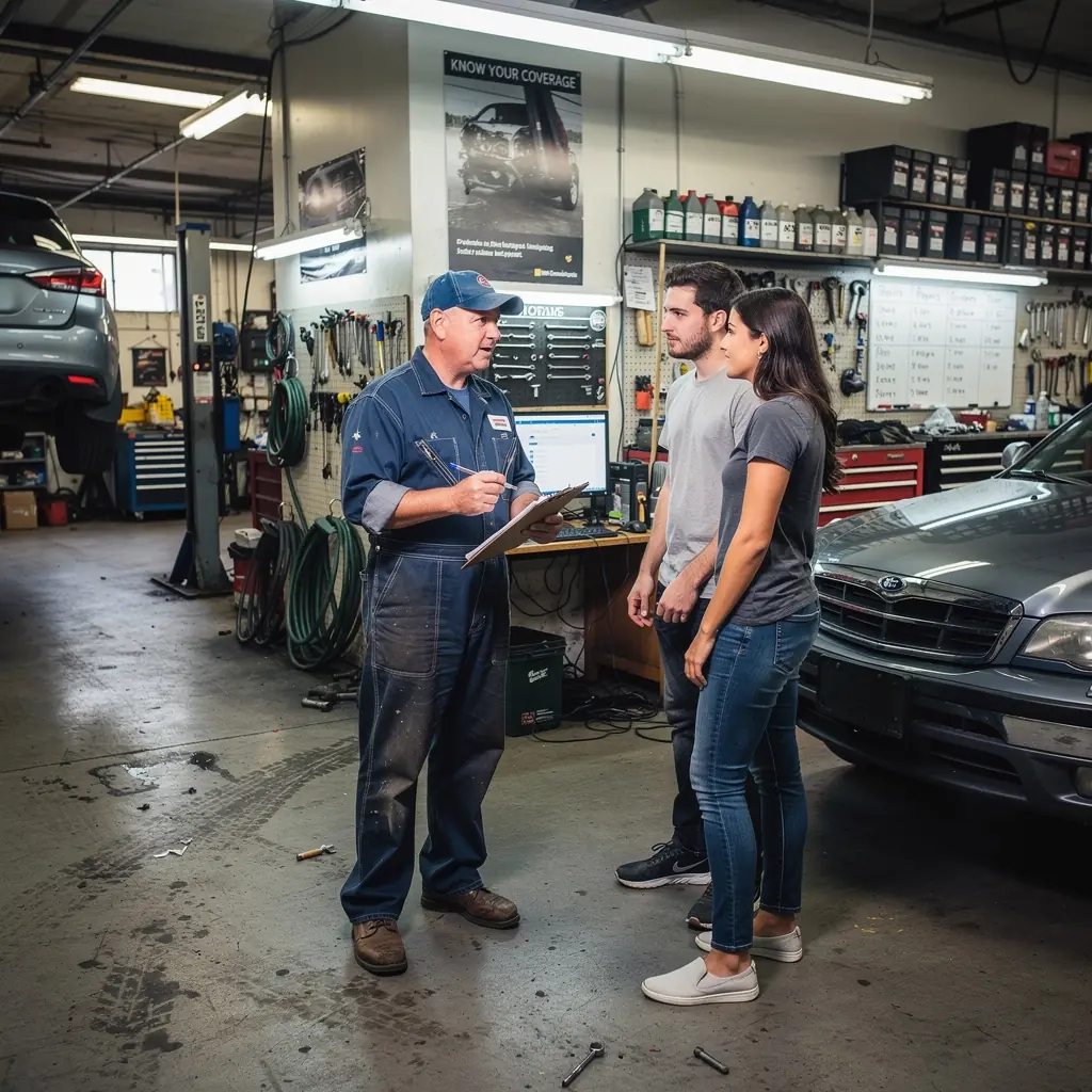 Konsultacja z doradcą ubezpieczeniowym w biurze z dokumentami.